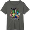 imageMinecraft Heroes ampamp Enemies Group Shot TShirtAsphalt Grey