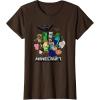 imageMinecraft Heroes ampamp Enemies Group Shot TShirtBrown