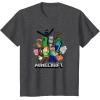 imageMinecraft Heroes ampamp Enemies Group Shot TShirtDark Heather Grey
