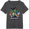 imageMinecraft Heroes ampamp Enemies Group Shot TShirtDark Heather Grey