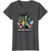 imageMinecraft Heroes ampamp Enemies Group Shot TShirtDark Heather Grey