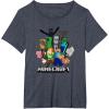 imageMinecraft Heroes ampamp Enemies Group Shot TShirtHeather Blue