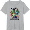 imageMinecraft Heroes ampamp Enemies Group Shot TShirtHeather Grey