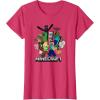 imageMinecraft Heroes ampamp Enemies Group Shot TShirtRed Heather