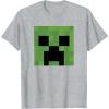 imageMinecraft Creeper Big Face TShirtHeather Grey