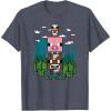 imageMinecraft Farm Animal Stack Poster TShirtHeather Blue