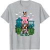 imageMinecraft Farm Animal Stack Poster TShirtHeather Grey