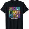 imageMinecraft Group Shot Colored Box Up TShirtBlack