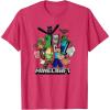 imageMinecraft Heroes ampamp Enemies Group Shot TShirtRed Heather