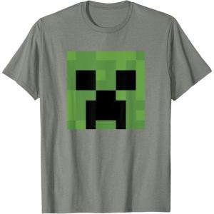 imageMinecraft Creeper Big Face TShirtOlive Heather