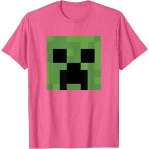 imageMinecraft Creeper Big Face TShirtPink Heather
