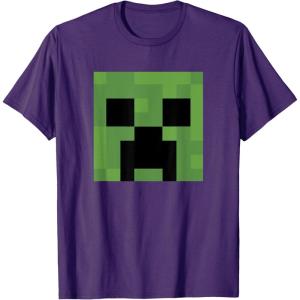 imageMinecraft Creeper Big Face TShirtPurple