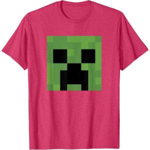 imageMinecraft Creeper Big Face TShirtRed Heather