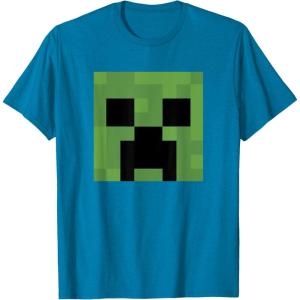 imageMinecraft Creeper Big Face TShirtSapphire Blue