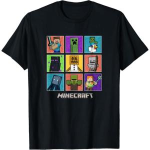 imageMinecraft Group Shot Colored Box Up TShirtBlack