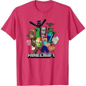 imageMinecraft Heroes ampamp Enemies Group Shot TShirtRed Heather