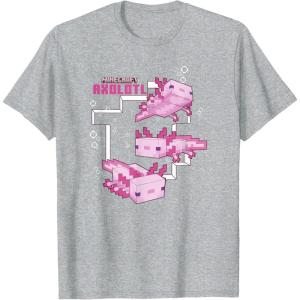 imageMinecraft Pink Axolotl Pond TShirtHeather Grey