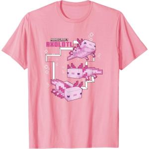 imageMinecraft Pink Axolotl Pond TShirtPink