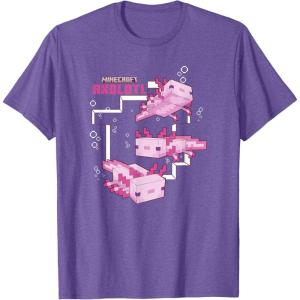 imageMinecraft Pink Axolotl Pond TShirtPurple Heather