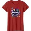 imageMinecraft Chibi Mobs Party Celebration Logo TShirtCranberry Red