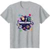 imageMinecraft Chibi Mobs Party Celebration Logo TShirtHeather Grey
