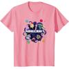 imageMinecraft Chibi Mobs Party Celebration Logo TShirtPink