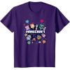 imageMinecraft Chibi Mobs Party Celebration Logo TShirtPurple