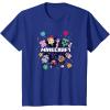 imageMinecraft Chibi Mobs Party Celebration Logo TShirtRoyal Blue