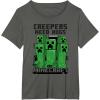 imageMinecraft Creepers Need Hugs March TShirtAsphalt Grey