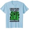 imageMinecraft Creepers Need Hugs March TShirtBaby Blue