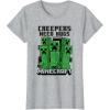 imageMinecraft Creepers Need Hugs March TShirtHeather Grey