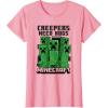 imageMinecraft Creepers Need Hugs March TShirtPink