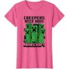 imageMinecraft Creepers Need Hugs March TShirtPink Heather