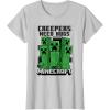 imageMinecraft Creepers Need Hugs March TShirtSilver Grey