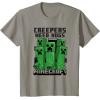 imageMinecraft Creepers Need Hugs March TShirtSlate Grey