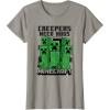 imageMinecraft Creepers Need Hugs March TShirtSlate Grey