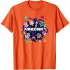 imageMinecraft Chibi Mobs Party Celebration Logo TShirtOrange