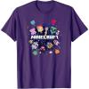 imageMinecraft Chibi Mobs Party Celebration Logo TShirtPurple