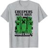 imageMinecraft Creepers Need Hugs March TShirtHeather Grey