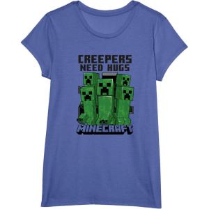 imageMinecraft Creepers Need Hugs March TShirtBright Blue Heather
