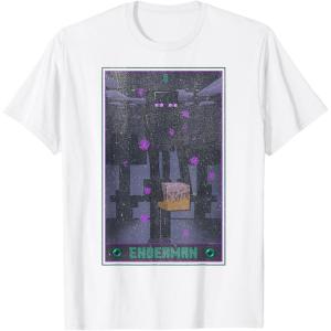 imageMinecraft Enderman Tarot TShirt  UnisexAdults Kids  Black  Short Sleeve  Cotton Polyester  Size SmallWhite