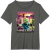 imageA Minecraft Movie Skeleton Zombie ampamp Creeper Group Portrait TShirtAsphalt Grey