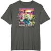 imageA Minecraft Movie Skeleton Zombie ampamp Creeper Group Portrait TShirtAsphalt Grey