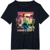 imageA Minecraft Movie Skeleton Zombie ampamp Creeper Group Portrait TShirtBlack