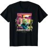 imageA Minecraft Movie Skeleton Zombie ampamp Creeper Group Portrait TShirtBlack