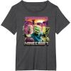 imageA Minecraft Movie Skeleton Zombie ampamp Creeper Group Portrait TShirtDark Heather Grey