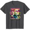 imageA Minecraft Movie Skeleton Zombie ampamp Creeper Group Portrait TShirtDark Heather Grey