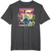 imageA Minecraft Movie Skeleton Zombie ampamp Creeper Group Portrait TShirtDark Heather Grey