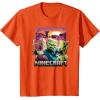 imageA Minecraft Movie Skeleton Zombie ampamp Creeper Group Portrait TShirtOrange