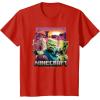 imageA Minecraft Movie Skeleton Zombie ampamp Creeper Group Portrait TShirtRed